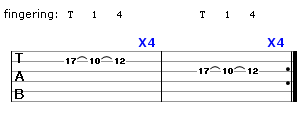 Melodic Tapping Lick 2 - guitar tab