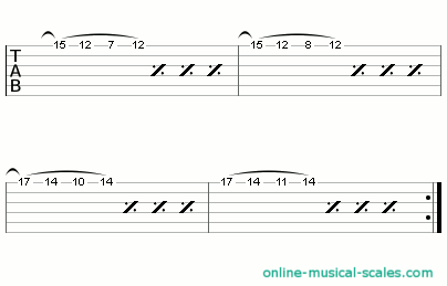 tab for Cross Tapping Guitar Lick
