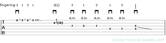 tab for rock guitar lick 5