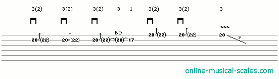 tab for rock guitar lick 9